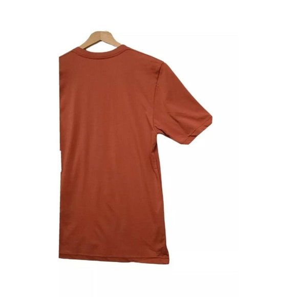 American Apparel Shirt V Neck Mens S  Fine Cotton Sustainable Tee Rust O… - Picture 5 of 7